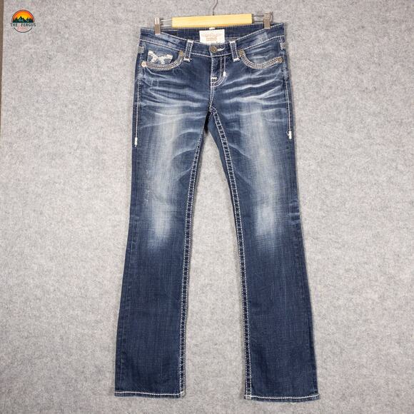 Big Star Vintage Collection Liv Slim Bootcut Leg Jeans Blue Denim Women's 28 - Picture 2 of 16